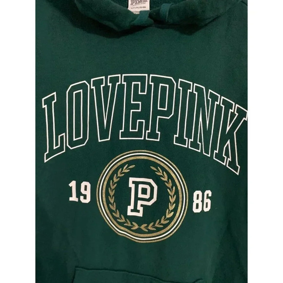Victoria's Secret Pink Women Pullover Hoodie Sweatshirt Green Size Small - Picture 2 of 9